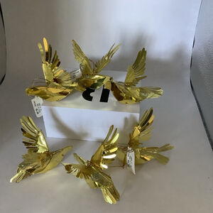 12 Gold Bird Christmas ornaments retail 4.99 bendable